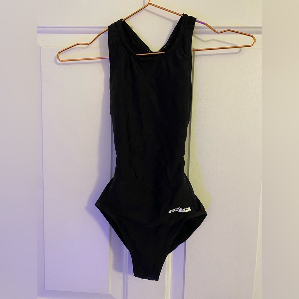 Hind Black youth girls one piece swimsuit